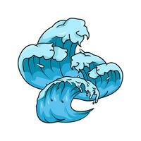 sea wave illustration vector