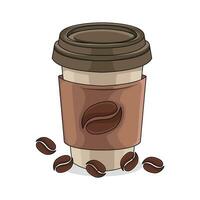 ice cream coffee illustration vector