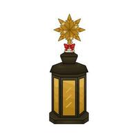 christmas lantern lamp illustration vector