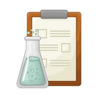 laboratory potion bottle with file illustration vector