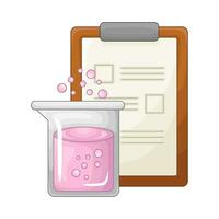 laboratory potion bottle with file illustration vector