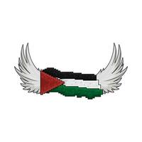 bandera Palestina con ala ilustración vector