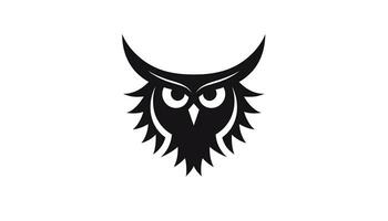 AI generated owl logo Isolated on a white photo