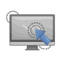 cursor with computer illustration vector