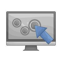 cursor with computer illustration vector