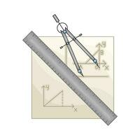 ruler with period in paper geometry  illustration vector