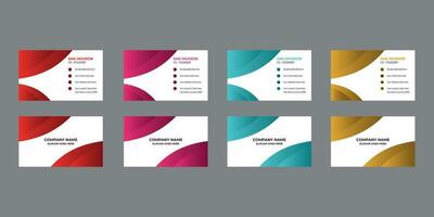 Abstract gradient free business card design. vector