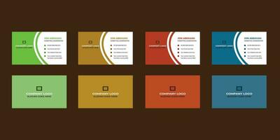 Free color business card design. vector