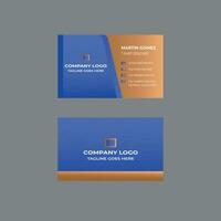 Simple gradient business card design. vector