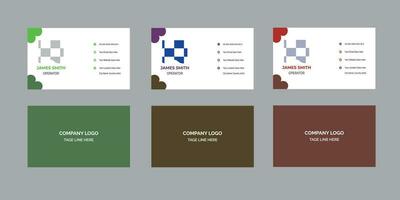 Free simple business card design. vector