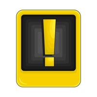 exlamation mark   in caution board illustration vector