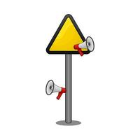 caution board illustration vector