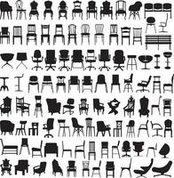 Chair Silhouettes Set vector