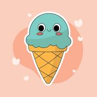 cute ice cream vector
