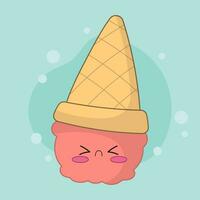 cute ice cream vector