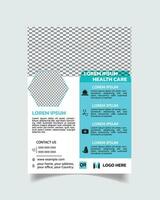 Medical flyer template, unique health flyer leaflet, health care flyer design A4 size vector file