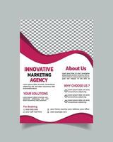 Modern creative agency business flyer design template A4 size vector file leaflet
