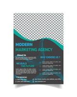 moderno creativo márketing agencia negocio volantes diseño modelo a4 Talla vector archivo folleto