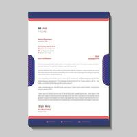 Vector modern company letterhead with green elements