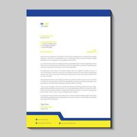 Vector modern company letterhead with green elements