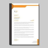 Vector modern company letterhead with green elements