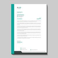 Vector modern company letterhead with green elements