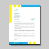 Vector modern company letterhead with green elements