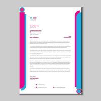 Vector modern company letterhead with green elements