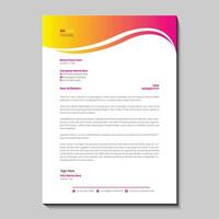 Vector modern company letterhead with green elements