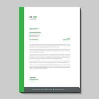 Vector modern company letterhead with green elements