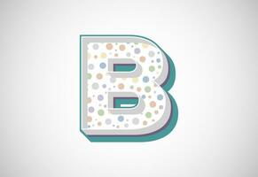 English alphabet B. Retro style bold modern vector alphabet design