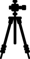 Vector camera tripod silhouette pictogram vector illustration