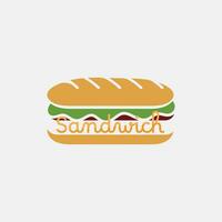 Sandwich Logo Template with Vector Concept