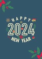 Happy New Year, New Beginnings Cheers to Joy, Love, and Success in 2024 vector