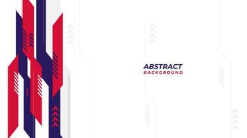 Modern abstract background design with red and blue shape on white background. Technology background vector