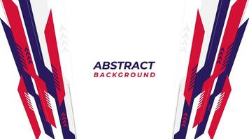 Modern abstract background design with red and blue shape on white background. Technology background vector