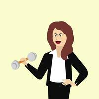 illustration of Strong Business Woman vector