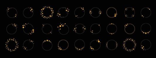 grande haz de circulo oro estrella Copiar espacio vector