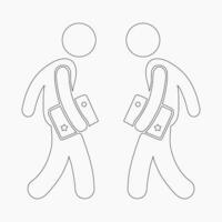 Man, Shoping, Office, Internet, icon vector image eps