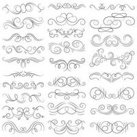 Vector graphic elements for design vector elements. Swirl elements decorative illustration