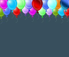 Balloon background collection, colorful and beautiful balloon background vector