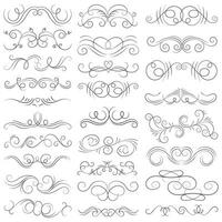 Vector graphic elements for design vector elements. Swirl elements decorative illustration