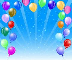 Balloon background collection, colorful and beautiful balloon background vector