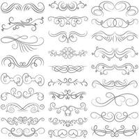 Vector graphic elements for design vector elements. Swirl elements decorative illustration