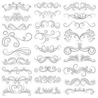 Vector graphic elements for design vector elements. Swirl elements decorative illustration