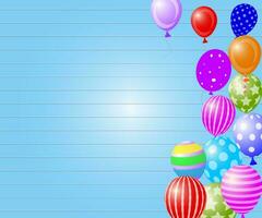 Balloon background collection, colorful and beautiful balloon background vector