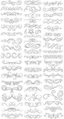 Vector graphic elements for design vector elements. Swirl elements decorative illustration