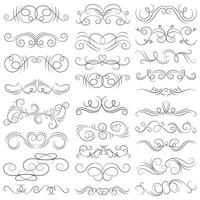 Vector graphic elements for design vector elements. Swirl elements decorative illustration