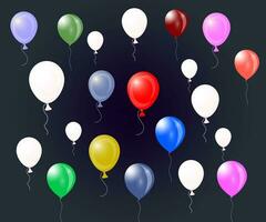 Balloon background collection, colorful and beautiful balloon background vector