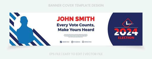 banner election template design cover social media vector